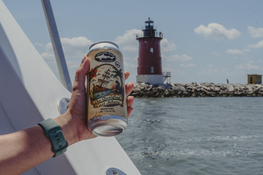 Dogfish Head x Qualified Caption: A collaboration of your coastal dreams