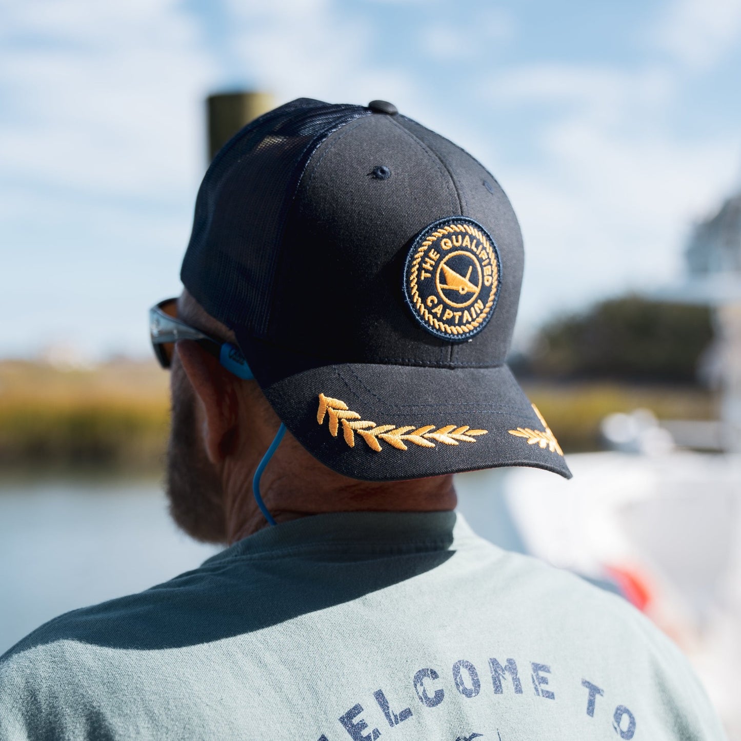 Embroidered Patch Captain Hat