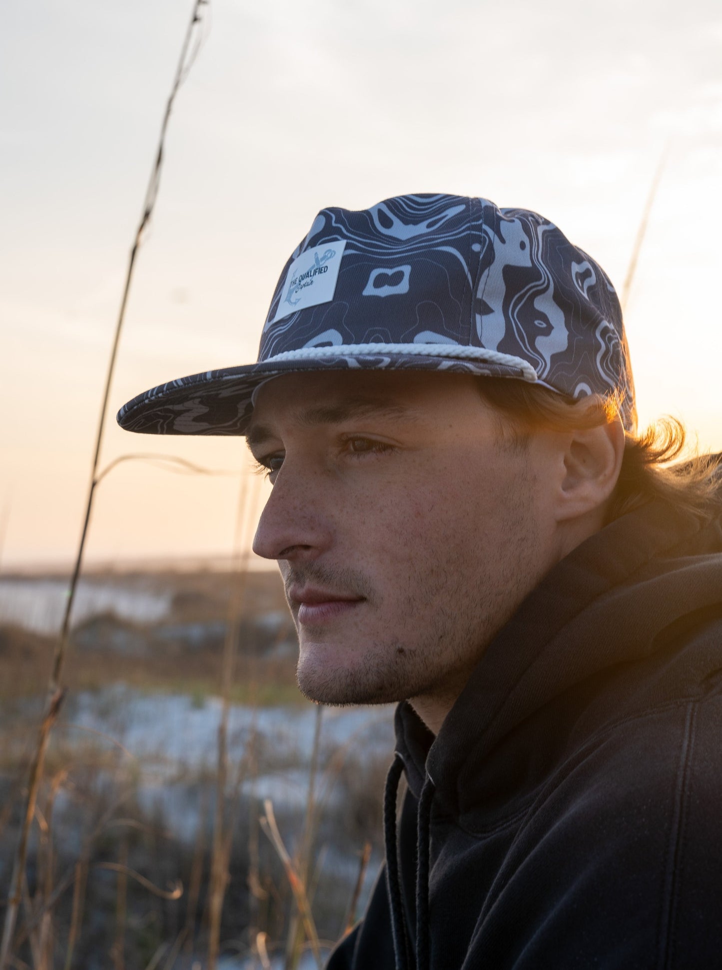 Bathymetry Pattern Rope Hat