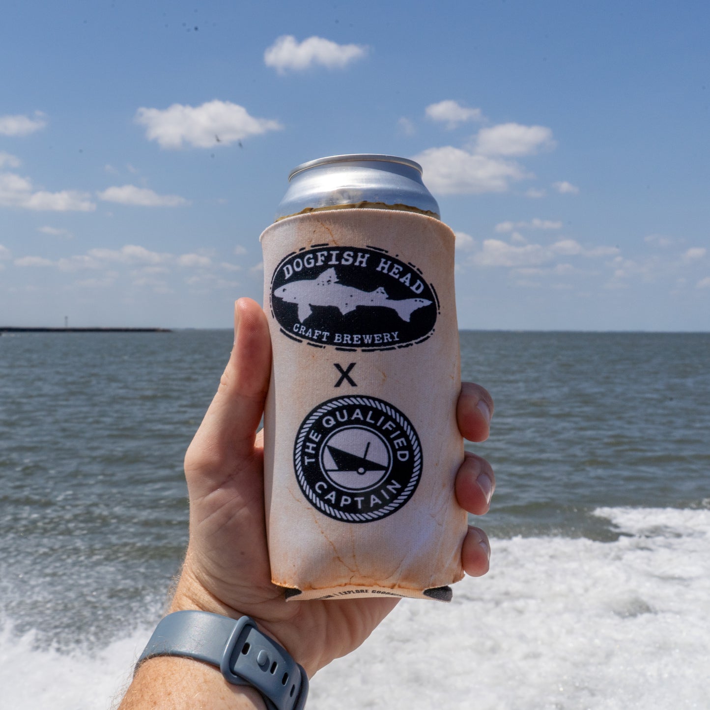Dogfish Head x Qualified Captain Tall Boy Can Cooler