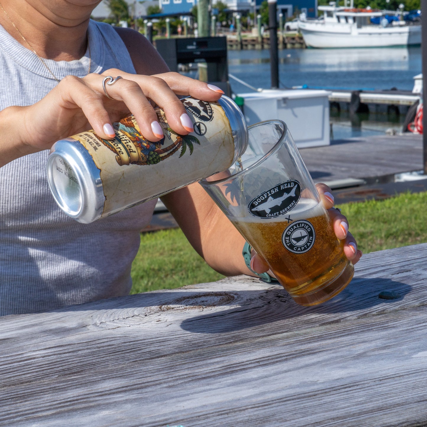 Dogfish Head x Qualified Captain Pint Glass