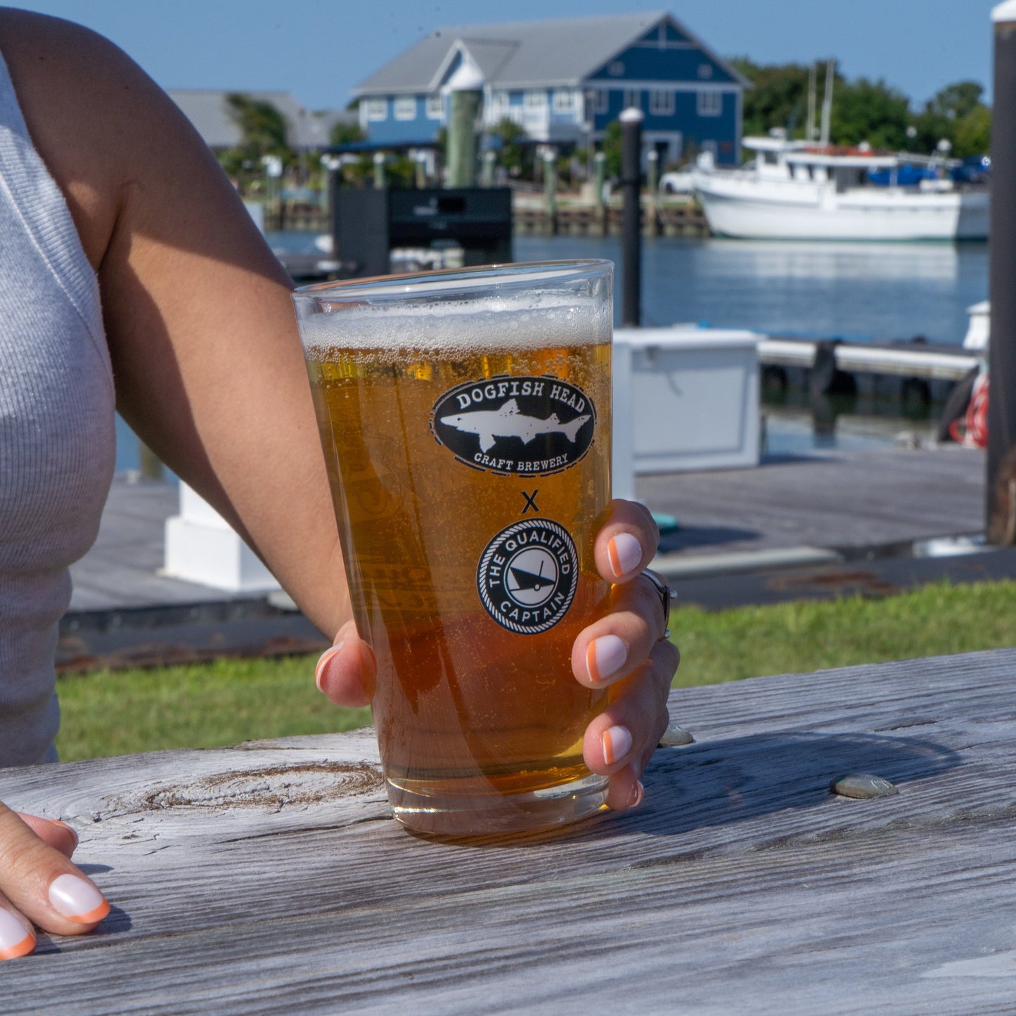 Dogfish Head x Qualified Captain Pint Glass