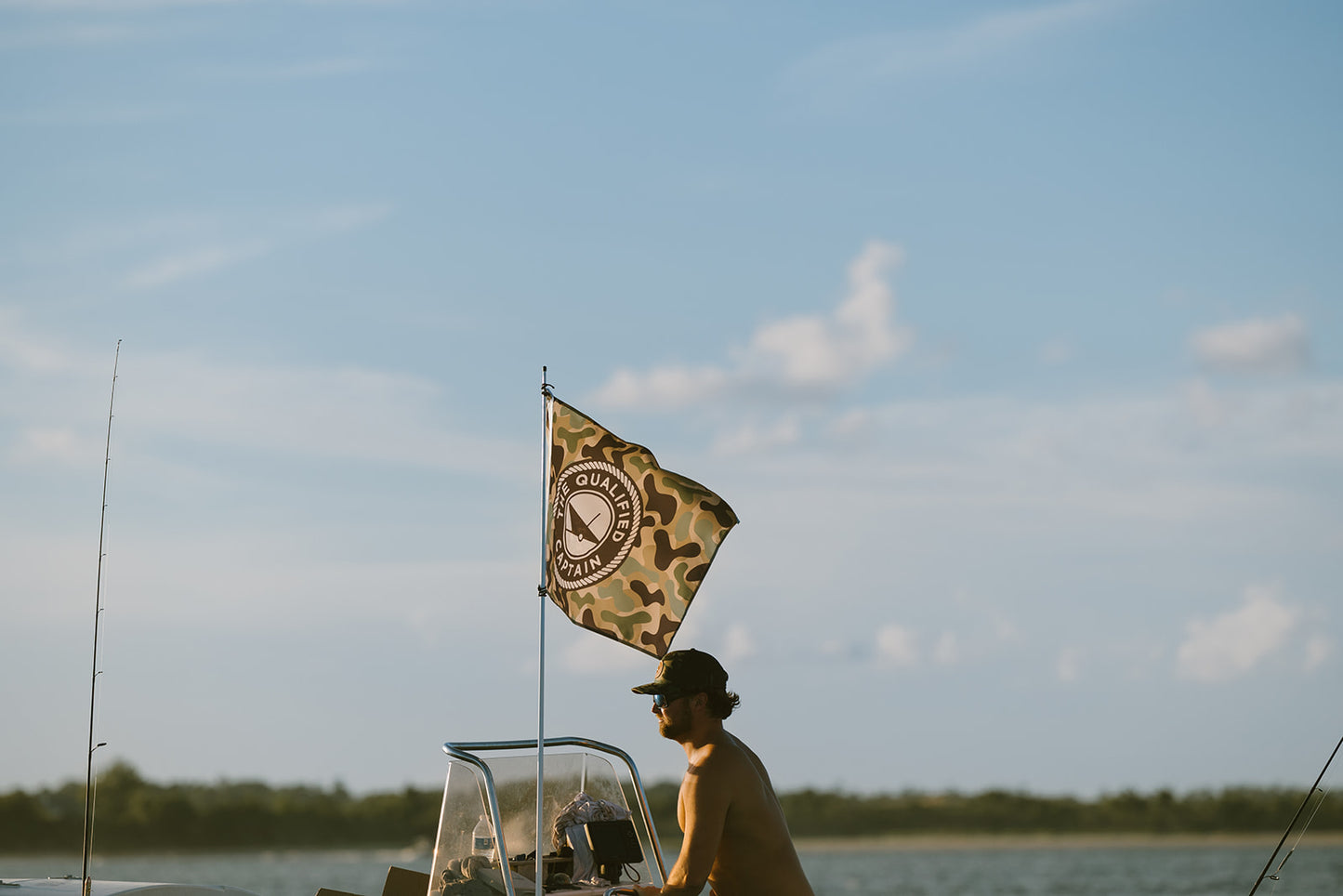 qualified captain duck camo boating flag nautical flags