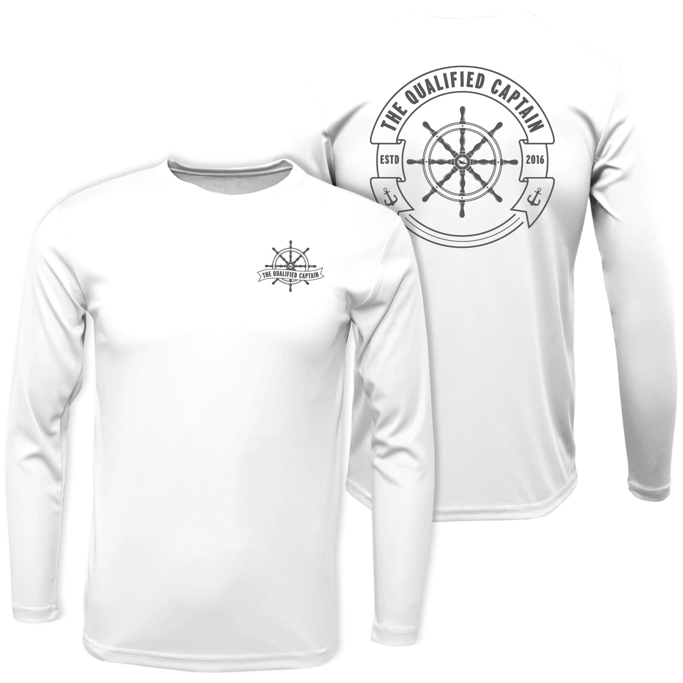 CAPTAIN WHEEL UPF50+ FISHING JERSEY - BLACK - McCredden's