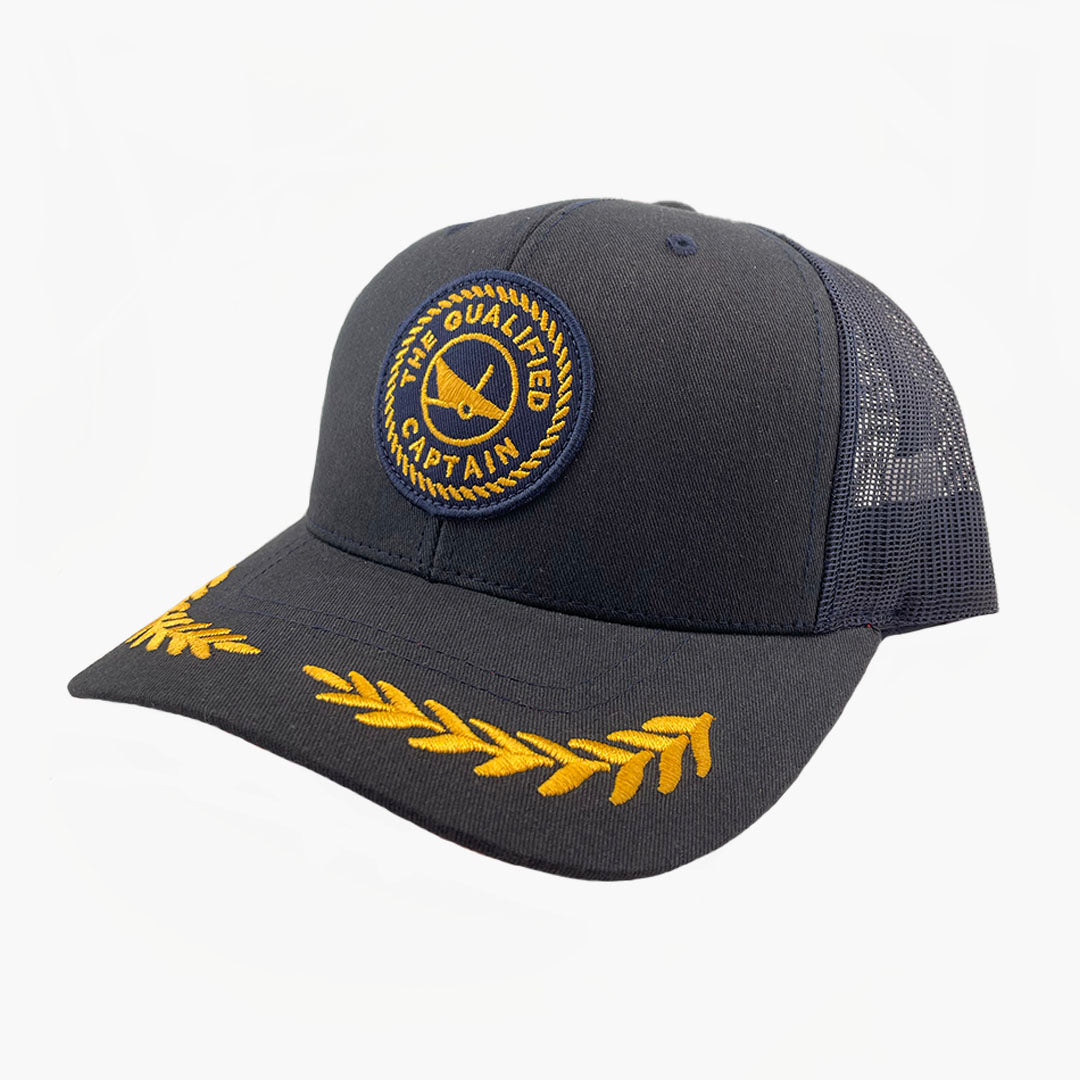 Embroidered Patch Captain Hat