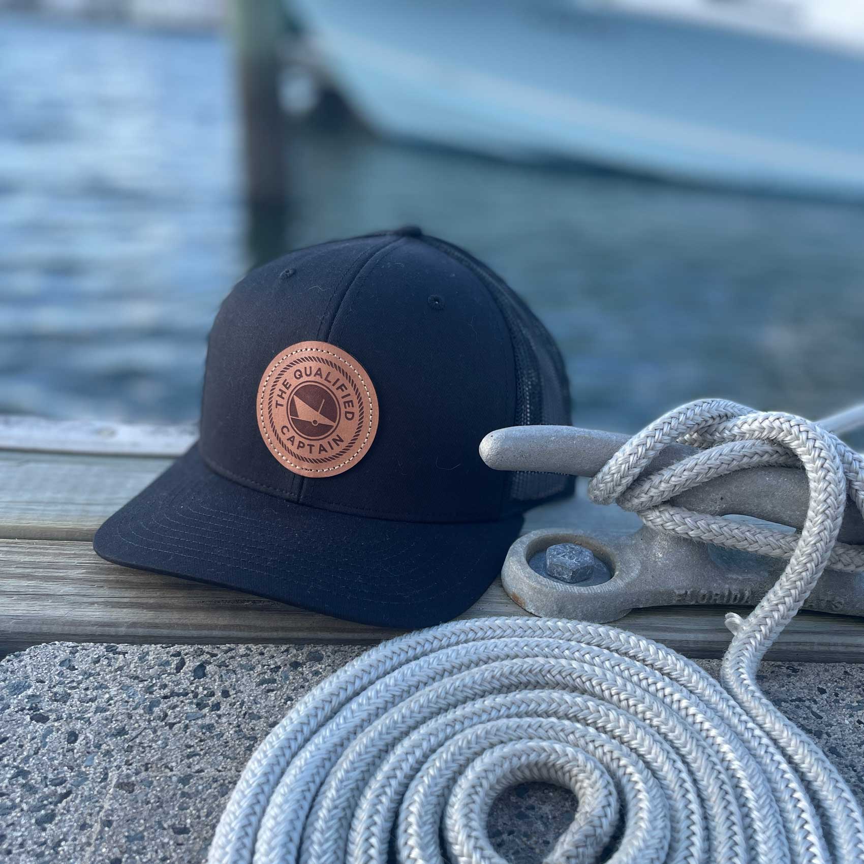 richardson 112 trucker hat The Qualified Captain Instagram leather patch hats
