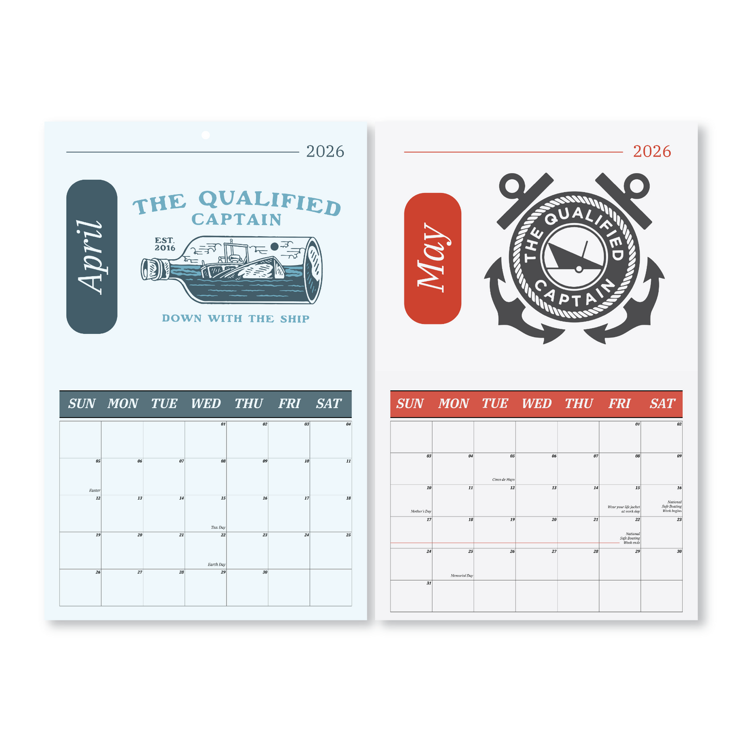 Qualified 2026 Wall Calendar