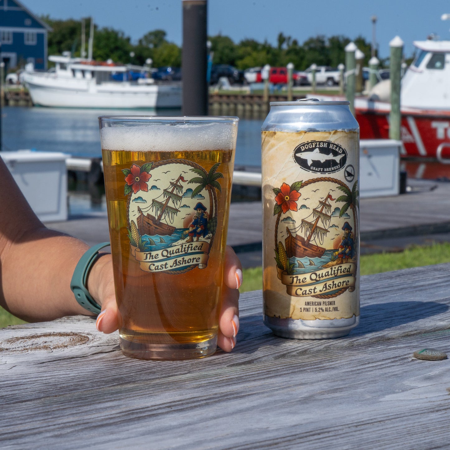 Dogfish Head x Qualified Captain Pint Glass
