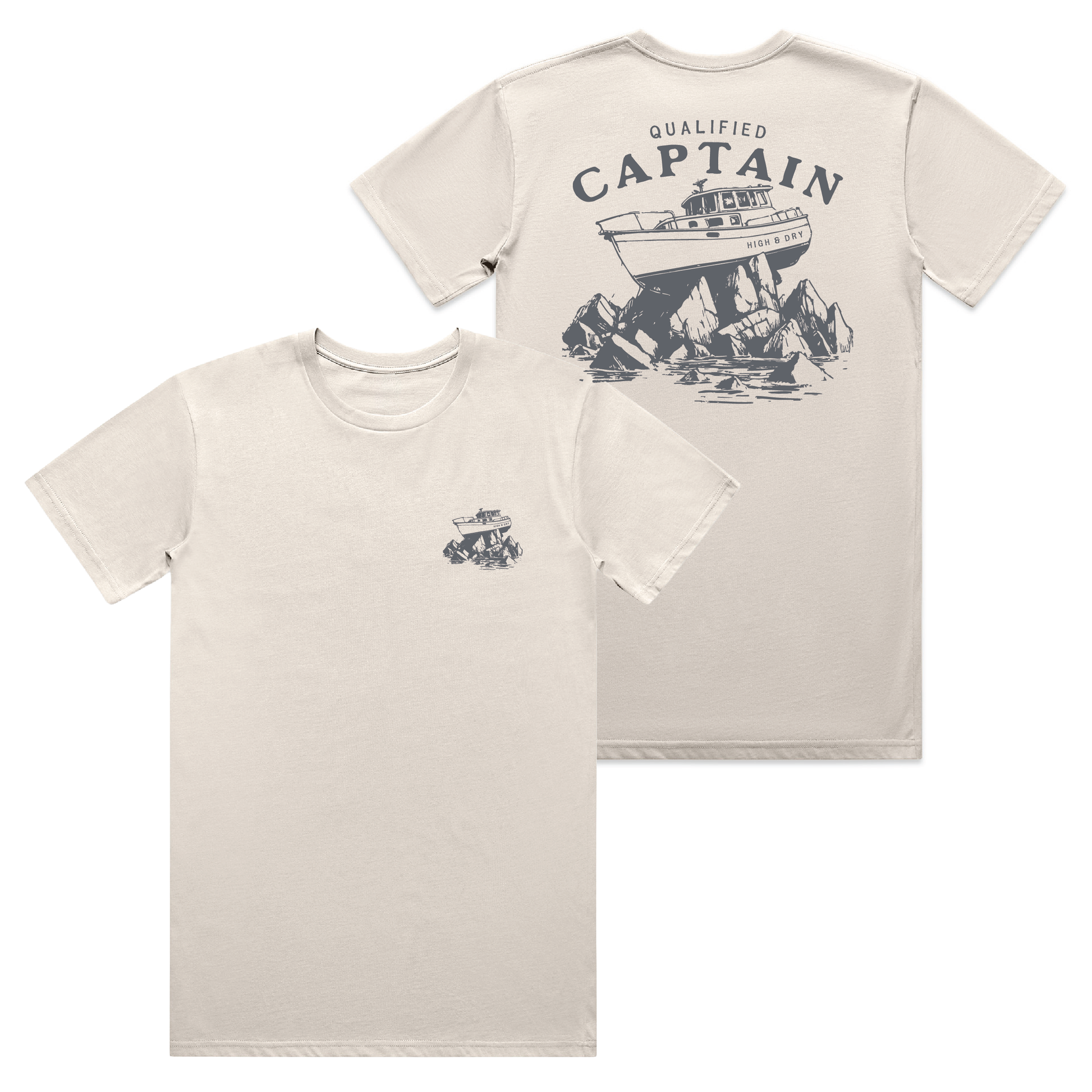 On the Rocks Tee | The Qualified Captain – The Qualified Captain™