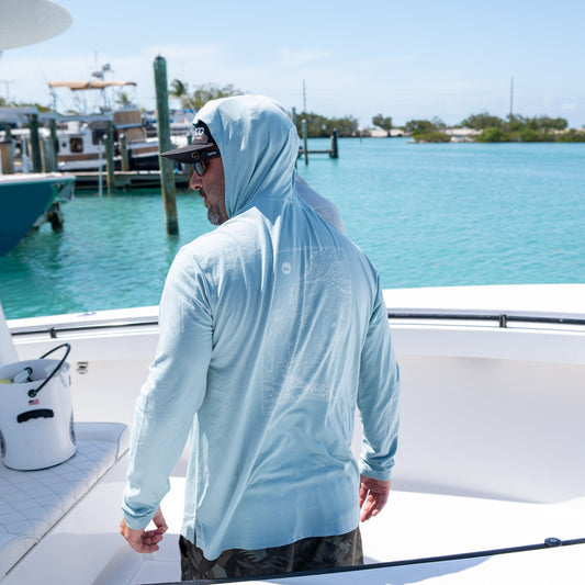 Nautical Chart Performance Hoodie