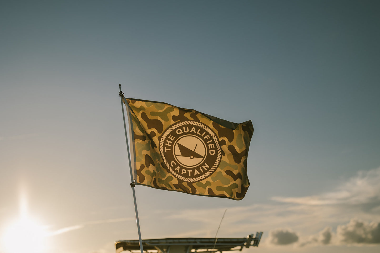 duck camo boat flag the qualified captain flags