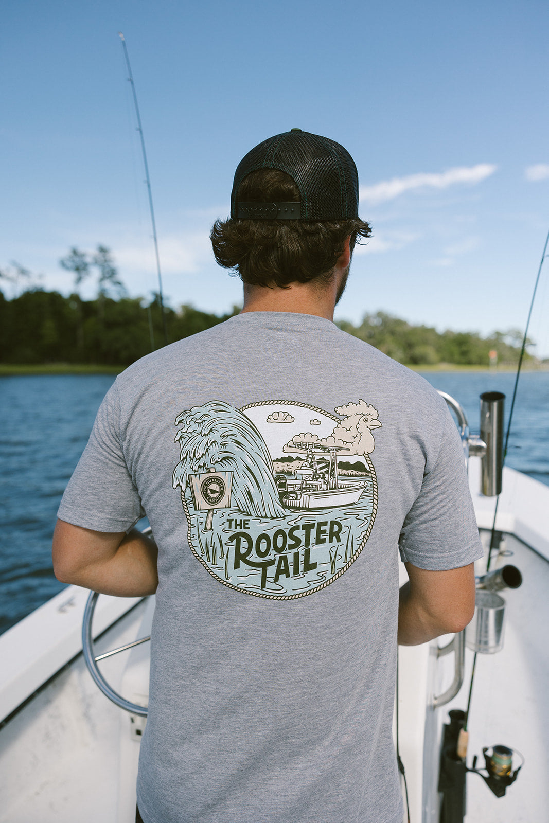 Rooster Tail Tee | The Qualified Captain | Boating Shirts Instagram ...