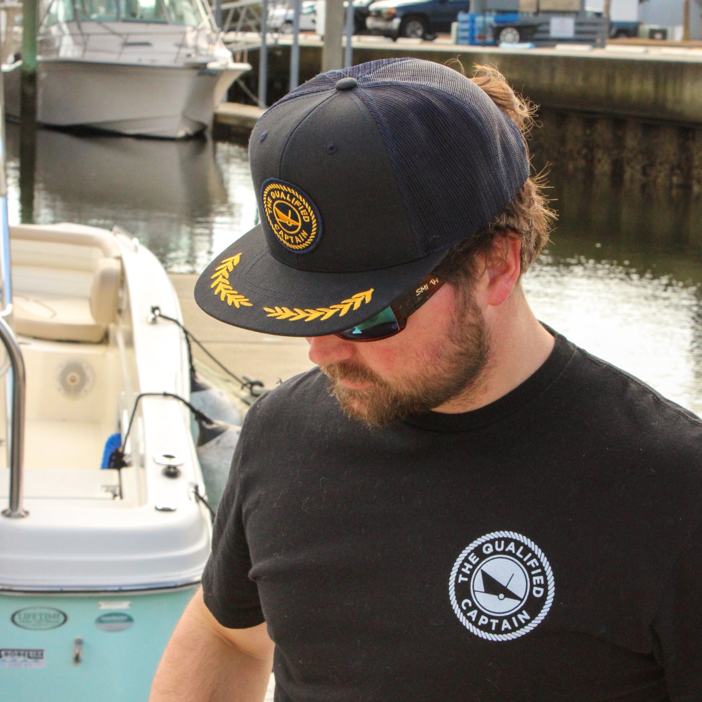Embroidered Patch Captain Hat