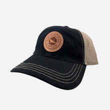 Load image into Gallery viewer, Leather Patch Garment Washed Trucker Hats
