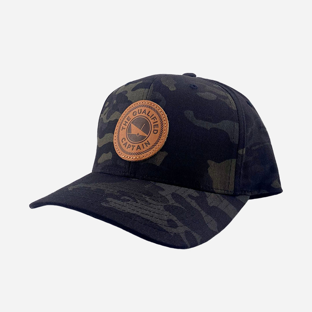 Leather FlexFit Patch Hats | The Qualified Captain | Flex Fit Hat – The ...