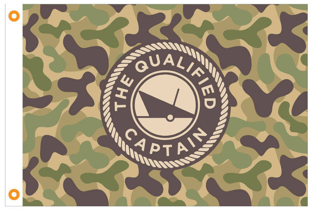 camouflage qualified captain nautical flag boating flags